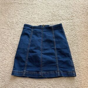 Free People Dark Blue Mini Skirt